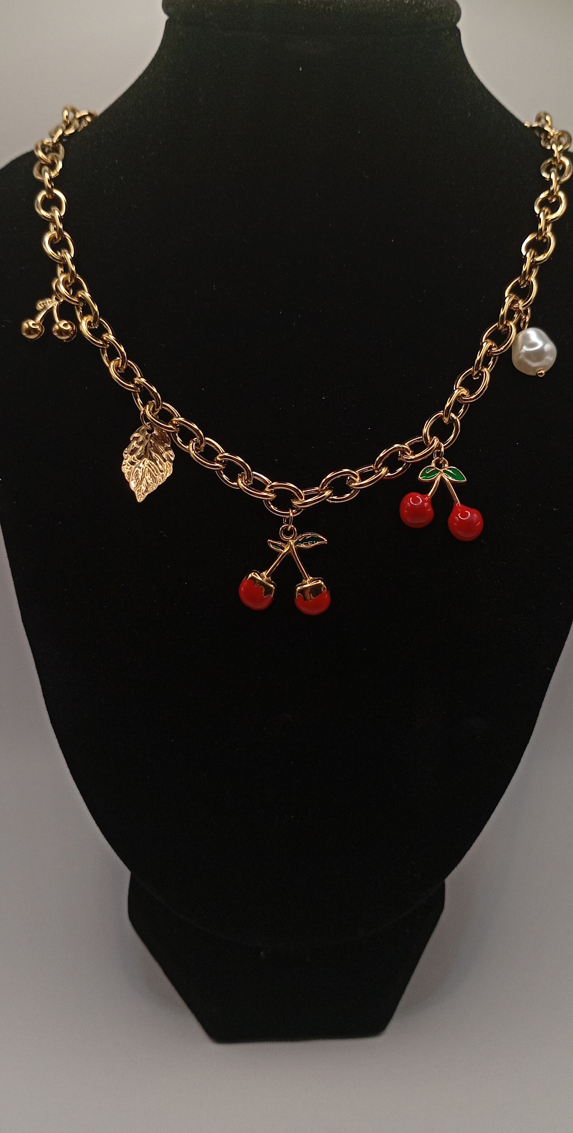 Collier Charms cerise 🍒