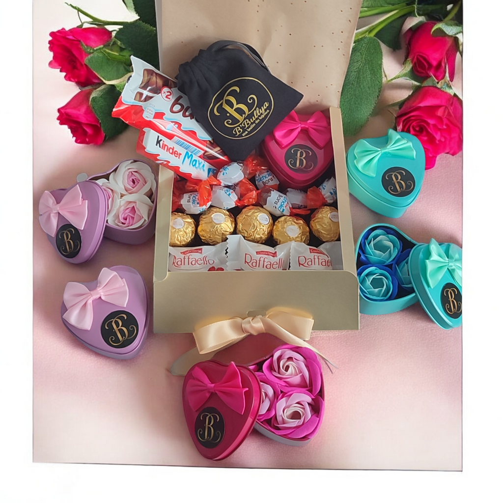 Coffret fleurs de savon 🩵🩷❤️