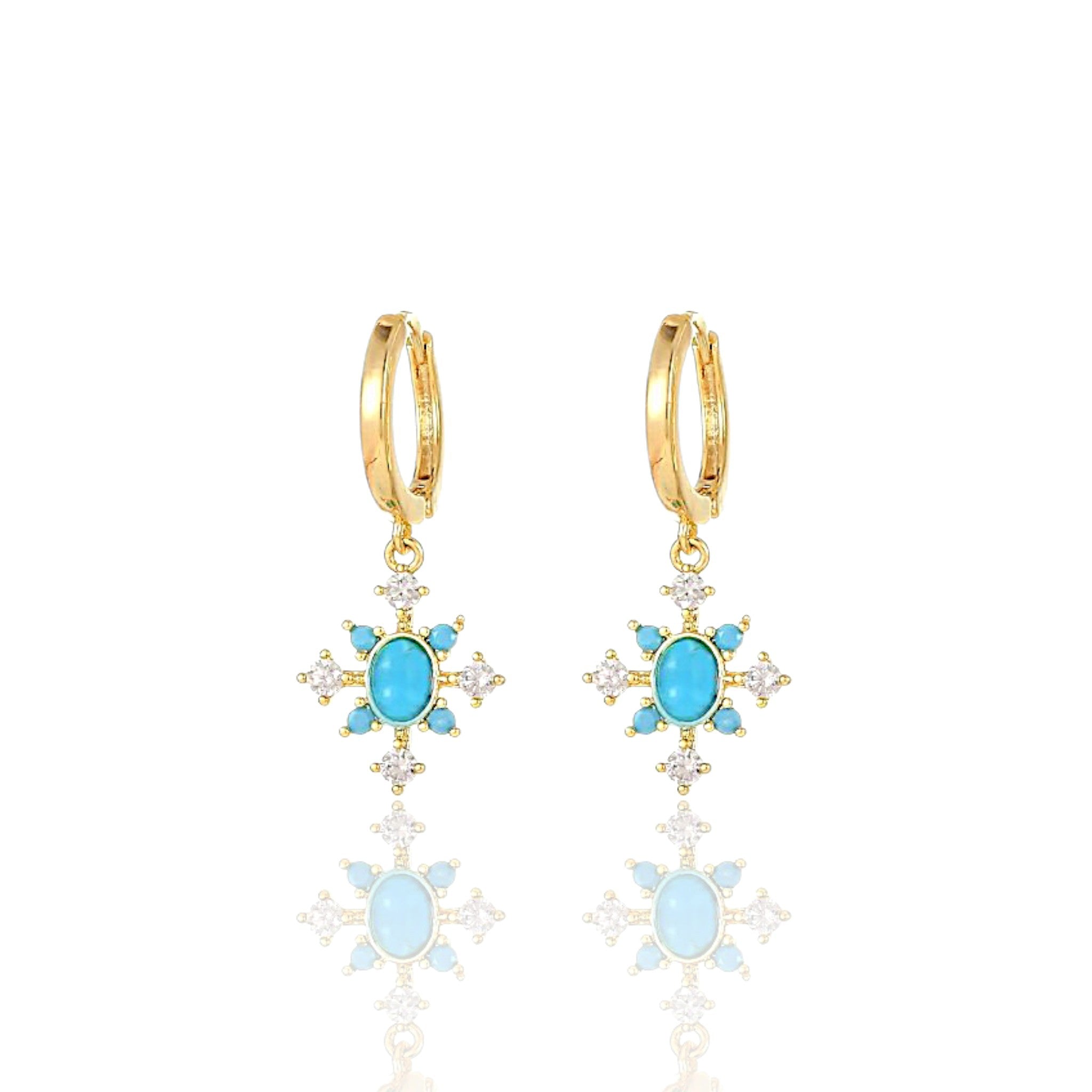 Boucle étoile turquoise