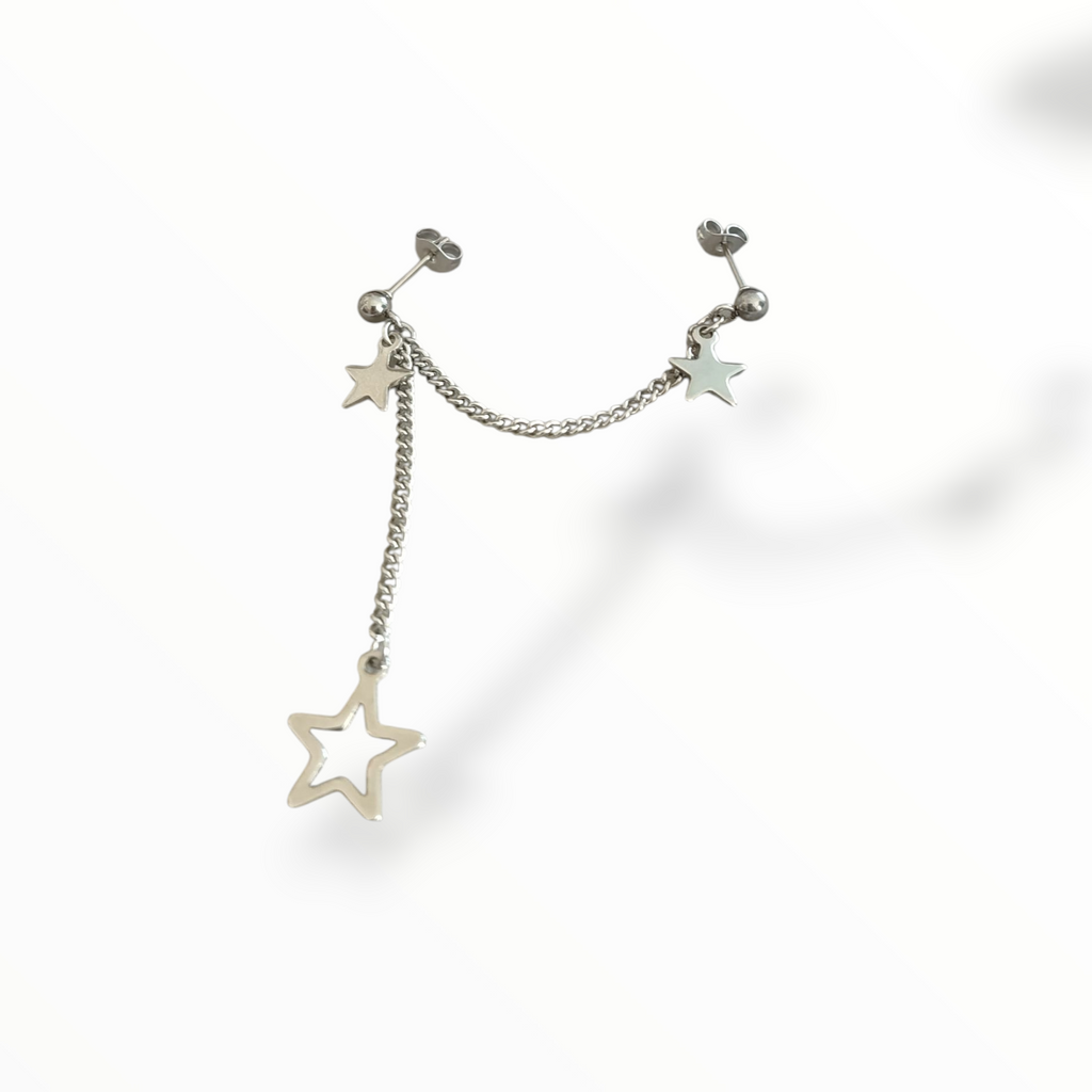 Boucles d'oreilles chaînette 🩶