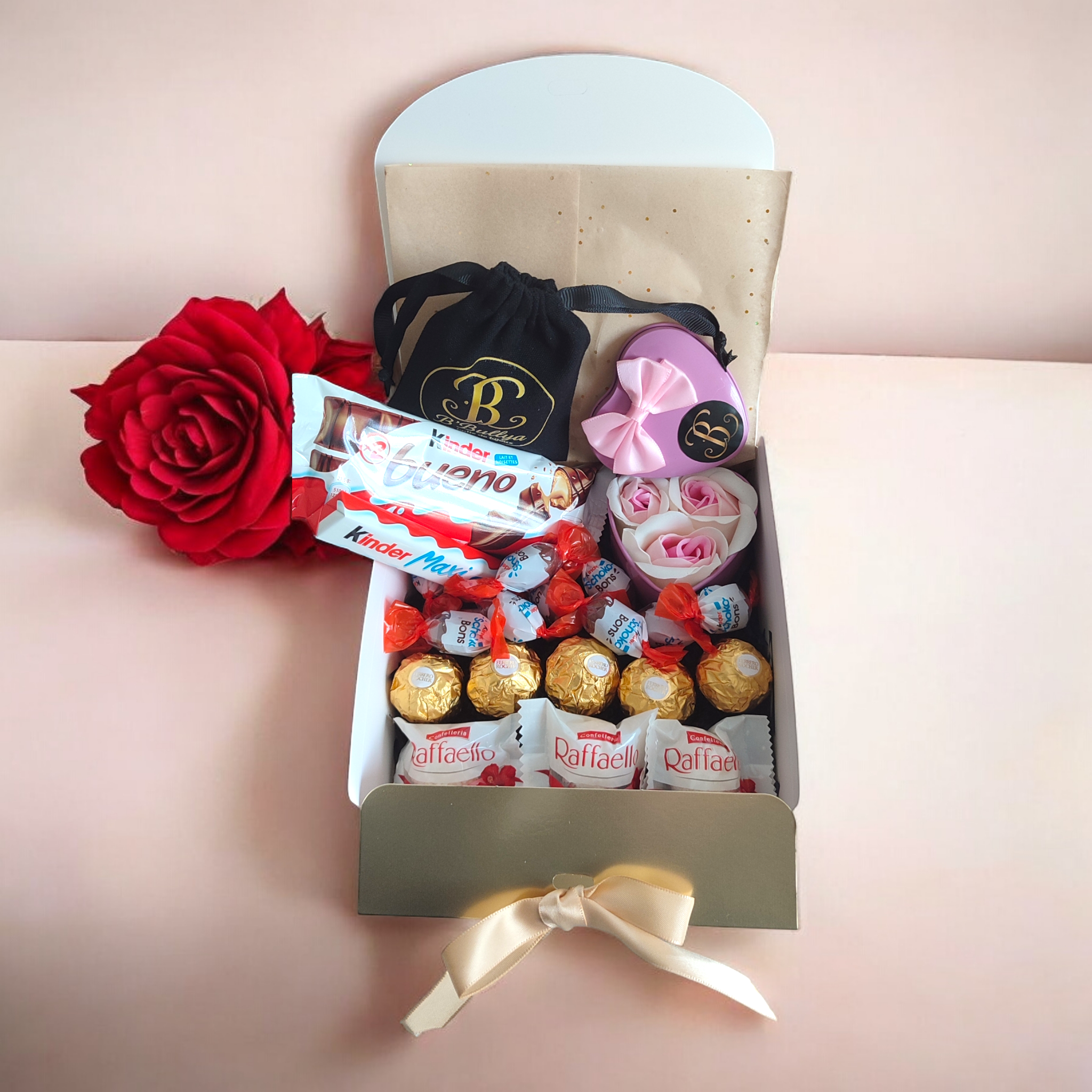 Coffret fleurs de savon 🩵🩷❤️