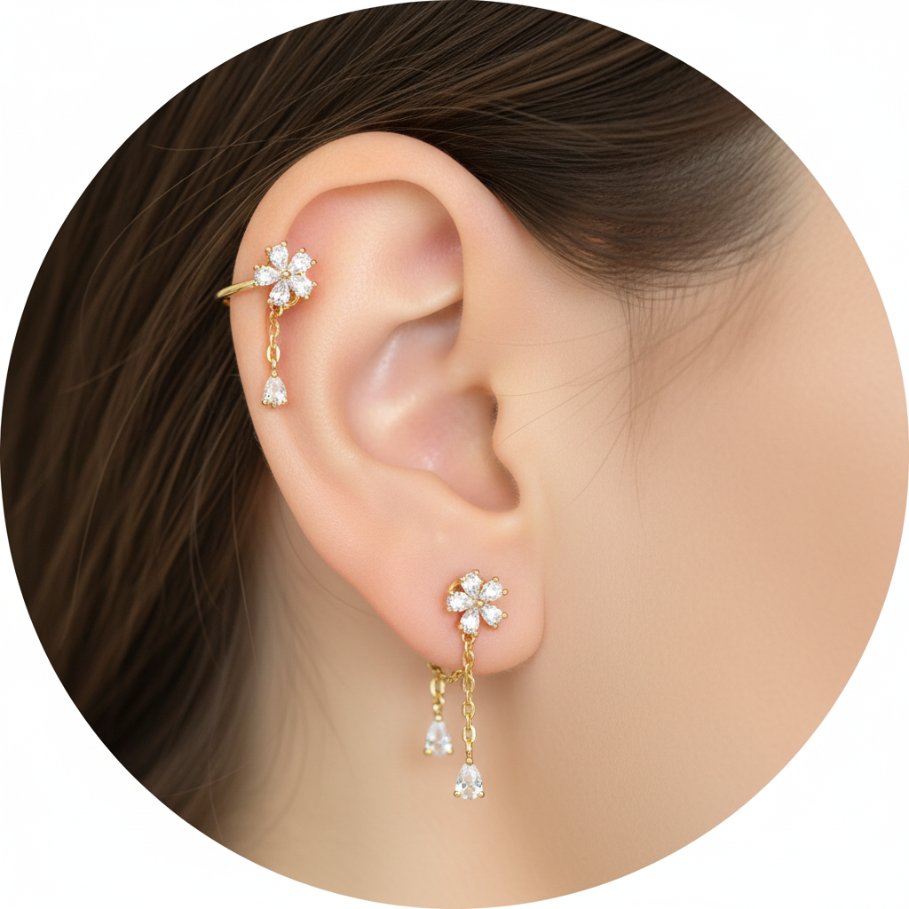 Faux piercing hélix