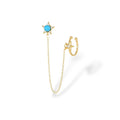 Earcuff/Puce turquoise