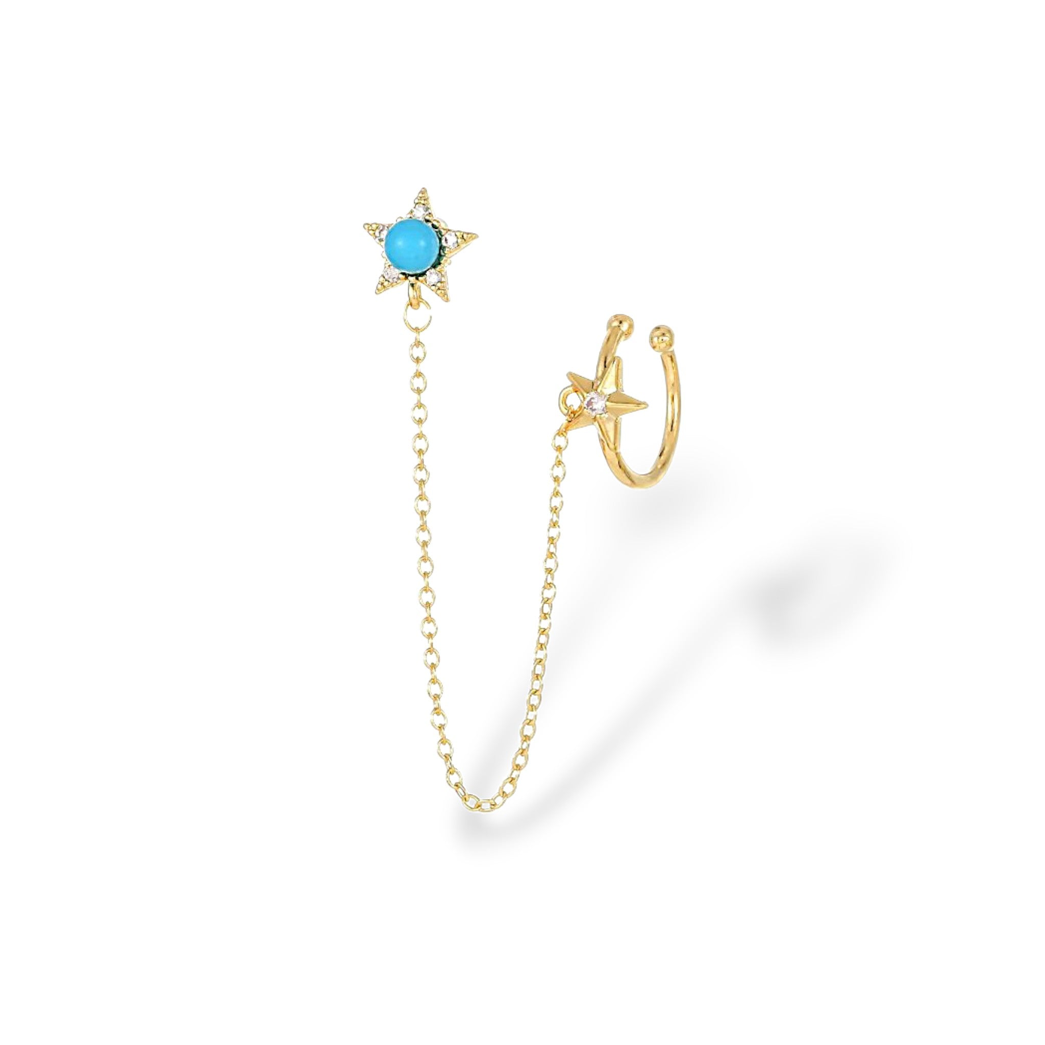 Earcuff/Puce turquoise
